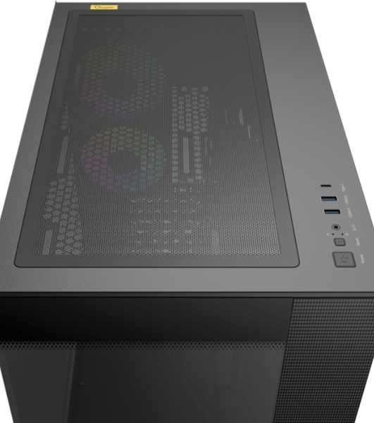 Корпус Ocypus Delta C74 ARGB Black, Midi-Tower, чёрный, 2 x 120 мм