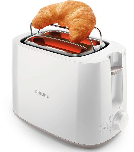 Тостер Philips HD2581/00 белый, 830 Вт, 2 слота