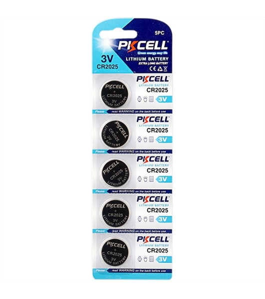 Литиевый элемент питания PKCELL CR2025-5B тип - CR2025 5 шт в блистере