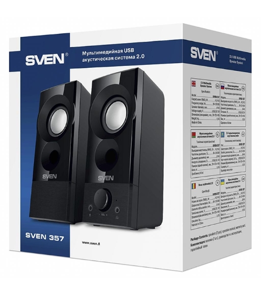 Акустическая система SVEN 357, черный (6 Вт, питание USB)
