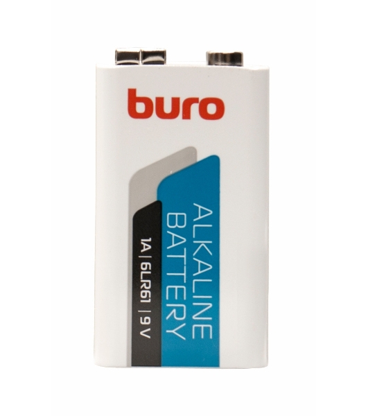 Батарея Buro Alkaline 6LR61 9V (1шт) блистер
