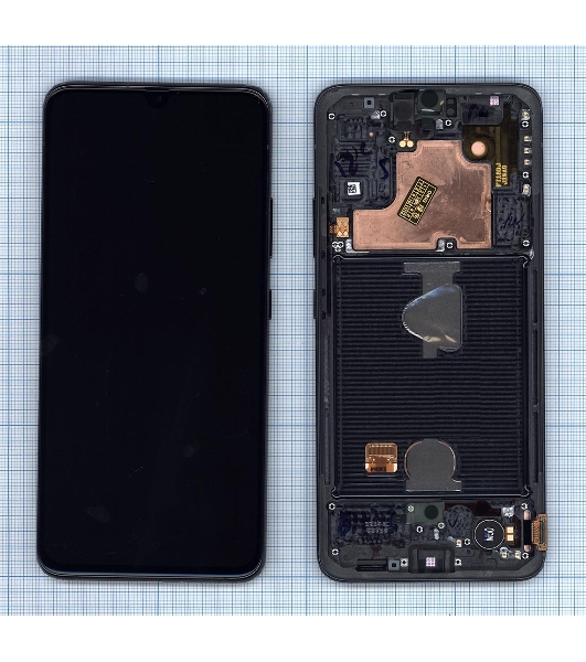 Дисплей для Samsung Galaxy A90 SM-A908F 5G черный с рамкой