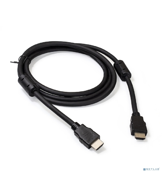 Кабель HDMI Exegate EX287723RUS EX-CC-HDMI2-1.8F (19M/19M, v2.0, 1,8м, 4K UHD, Ethernet, ферритовые кольца, позолоченные контакты)