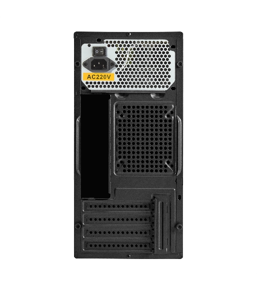 Компьютерный корпус Minitower ExeGate BAA-308MUC-UNS450 (mATX, БП UNS450 с вент. 12см, 1хUSB+1хUSB 3.0+1хTypeC, HD Audio, черный)