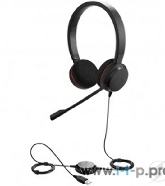 Гарнитура Jabra Evolve 20 MS Stereo USB чёрный, проводная