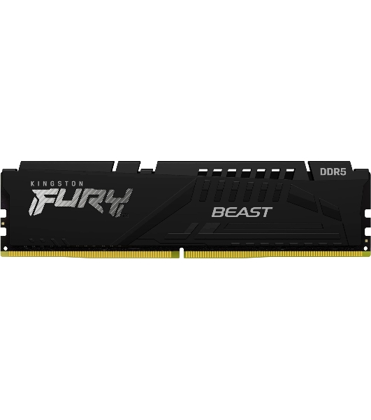 Оперативная память Kingston Fury Beast, DDR5, 32GB (1x32GB), 6000MHz, CL30, DIMM, с радиатором, черный