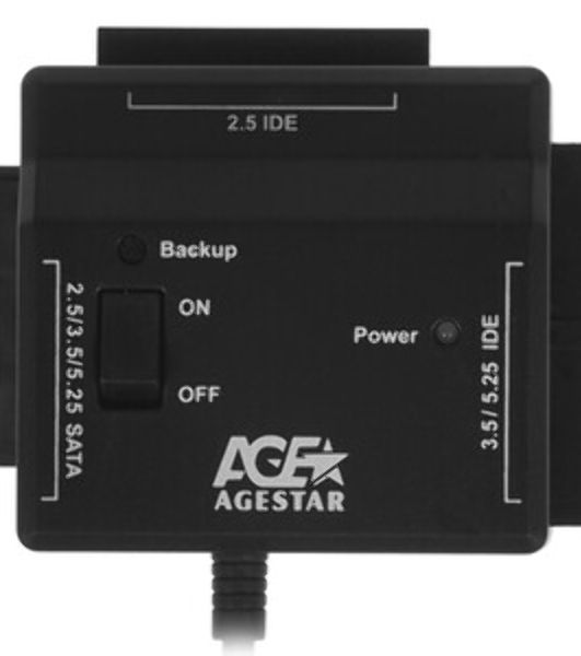 Универсальный переходник AgeStar для HDD 2.5'/3.5' FUBCP2 черный