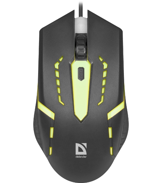 Мышь проводная Defender Hit MB-601 черный, 1200 dpi, USB, кнопки - 4