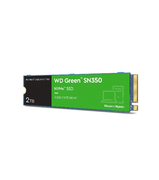 Накопитель SSD WD Green SN350 WDS200T3G0C, 2000Gb, PCIe 3.0 x4, M.2 2280, NVMe, R/W 3200/3000