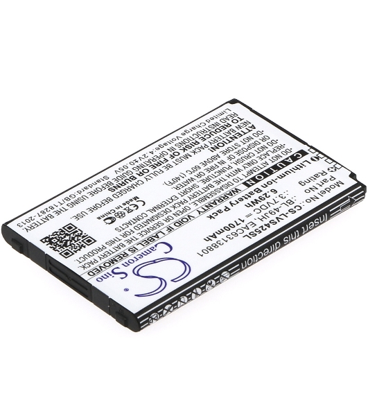 Аккумулятор CameronSino CS-LVS425SL BL-49JH для LG K120 3.7V, 1700mAh, 6.29Wh