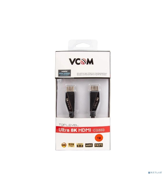 Кабель HDMI 19M/M,ver. 2.1, 8K@60 Hz 1m VCOM CG860-1M