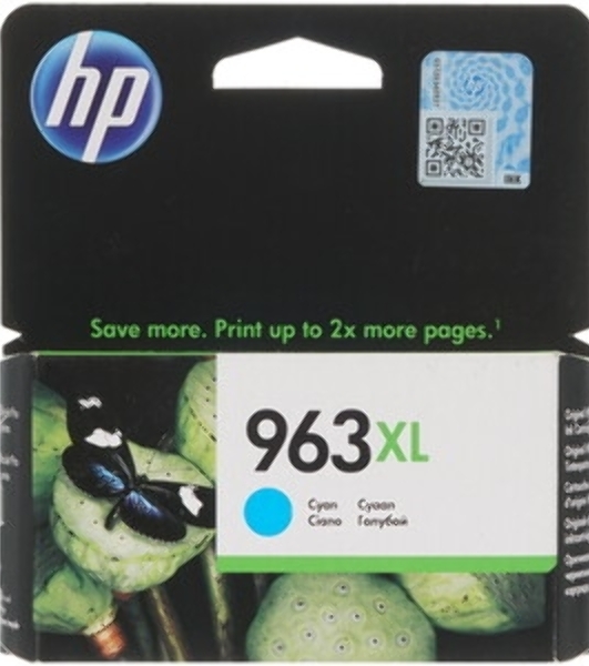 Картридж струйный HP 963XL 3JA27AE голубой увеличенной емкости (1600 стр) для HP OfficeJet Pro 9010, 9013, 9020, 9023