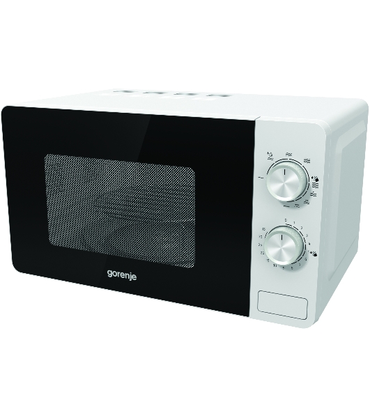 Микроволновая печь Gorenje MO20E2W белый, 20 л, 800 Вт, переключатели - поворотный механизм