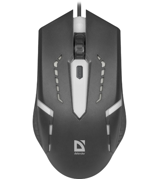Мышь проводная Defender Hit MB-601 черный, 1200 dpi, USB, кнопки - 4