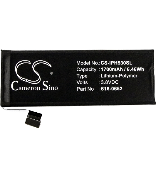 Аккумулятор CameronSino CS-IPH530SL для iPhone 5S 3.8V, 1700mAh, 6.46Wh