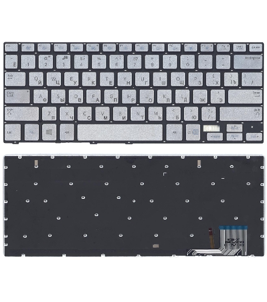 Клавиатура для ноутбука Samsung 740U3E NP740U3E серебристая