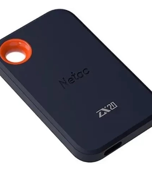 Внешний SSD Netac ZX20, 2TB, USB 3.2 Gen 2x2 Type-C, R/W 2000/1800, черный