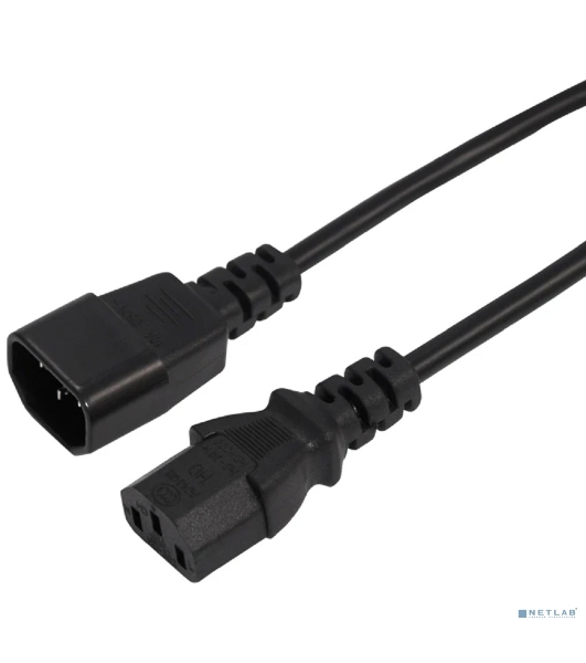 Шнур сетевой Rexant IEC 320 C13 – IEC 320 C14 3x0,75мм², 0,6м
