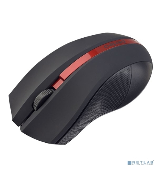 Мышь беспроводная оптическая Perfeo 'VERTEX', 3 кн, DPI 1000, USB, черный/красный PF_A4779