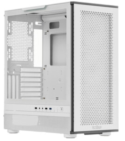 Компьютерный корпус PCCooler ME200 MESH WH, Mesh Full Tower, белый, TG, SPCC, 3x120мм ARGb E-ATX, ATX, mATX, mITX 180/380/220мм 4x2.5', 2x3.5', 7+3xPCI 1xUSB-A 3.0, 2xUSB-A 2.0 432x225x495мм