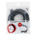 Кабель Cablexpert DisplayPort->HDMI, 7.5м, 20M/19M, черный, экран, пакет , фото4