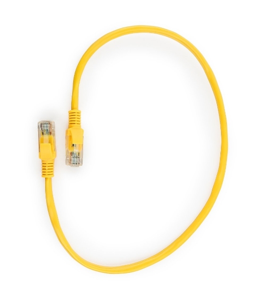 Патч-корд UTP Cablexpert cat.5e, 0.5м, литой, многожильный, желтый