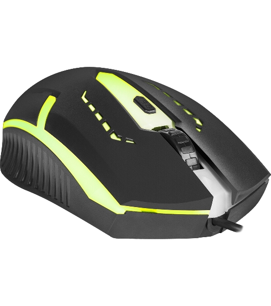Мышь проводная Defender Hit MB-601 черный, 1200 dpi, USB, кнопки - 4