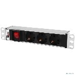 Блок розеток ЦМО Rem-10 без шнура с выкл., 3 Schuko, вход IEC 60320 C14, 10A, алюм., 10' (R-10-3S-V-220-Z), фото8