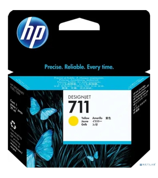 Картридж струйный HP №711 CZ132A желтый для HP DJ T120/T520 (29мл)