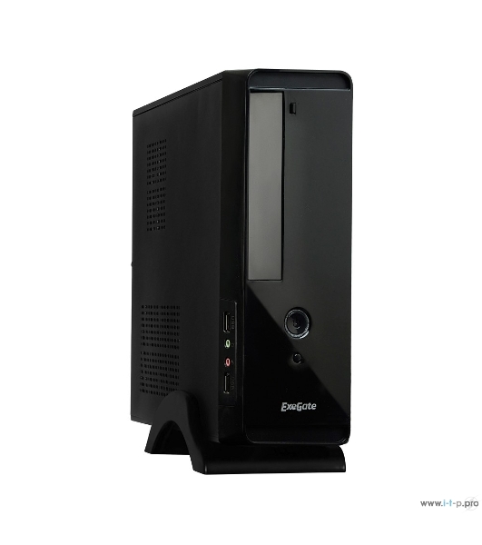 Компьютерный корпус ExeGate EX268701RUS MiniITX ExeGate MI-209 Black, miniITX/mATX, (M450, 80мм), 2хUSB, Audio
