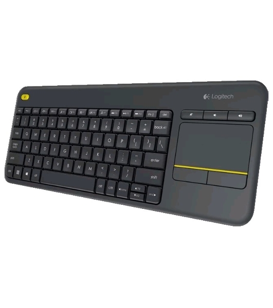 Клавиатура Logitech K400 Wireless Touch Plus беспроводная, радиоканал, чёрный