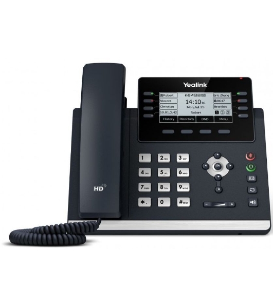 Ip-телфон YEALINK SIP-T43U, 12 аккаунтов, BLF, PoE, GigE, без БП, шт