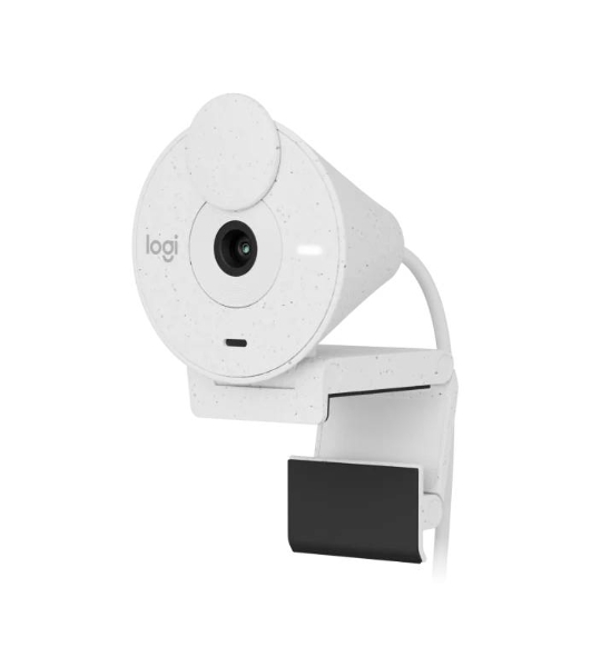 Веб-камера Logitech Brio 300 1920x1080, 30 кадр/с, USB Type-C, микрофон (шумоподавление), автоматическая фокусировка, автоосвещение, универсальное крепление белая