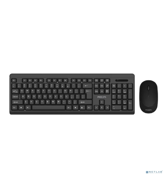 Комплект клавиатура+мышь Philips SPT6324 беспроводной, USB, 1000 DPI, чёрный