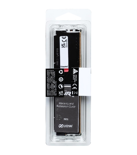 Оперативная память Kingston Fury Beast, DDR5, 32GB (1x32GB), 6000MHz, CL30, DIMM, с радиатором, черный