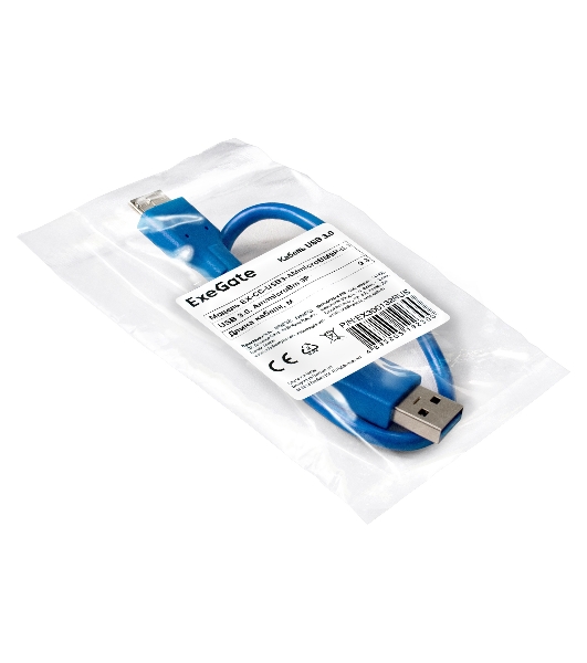 Кабель USB 3.0 ExeGate EX-CC-USB3-AMmicroBM9P-0.3 (Am/microBm 9P, 0,3м)