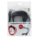 Кабель Cablexpert DisplayPort->HDMI, 10м, 20M/19M, черный, экран, пакет, фото3