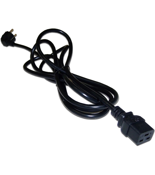 Шнур питания Lanmaster LAN-PP19/SHA-5.0-BK C19-Schuko проводник.:3x1.5мм2 5м 220В 16А черный