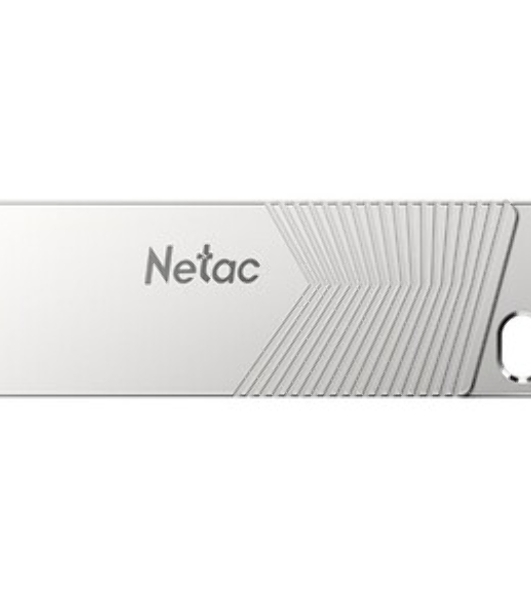 Флешка USB Netac UM1 (NT03UM1N-128G-32PN), 128Gb, USB 3.2, R/W 150/45, серебристый