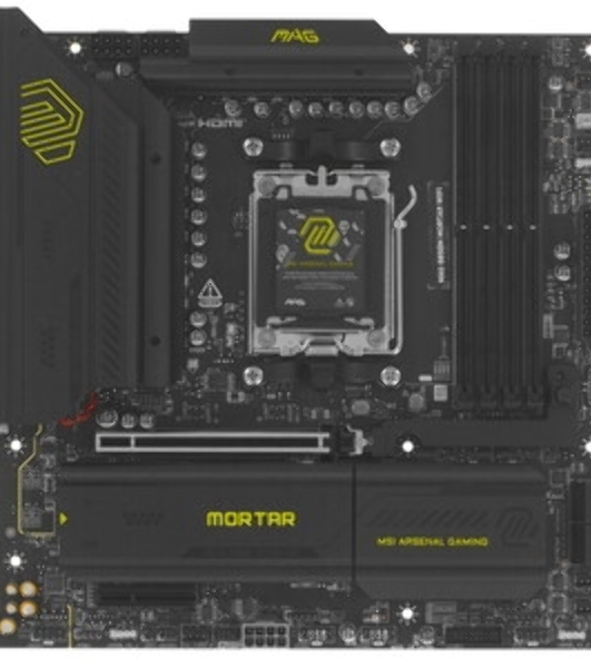 Материнская плата MSI MAG B850M MORTAR WIFI, AM5, AMD B850, 4xDDR5, 4xSATA, 3xM.2, 1xPCIe 5.0 x16, 1xPCIe 4.0 x4, 1xHDMI, 1x5Gb LAN, Wi-Fi 7, Bluetooth 5.4, 1xUSB-C 40Gbps, 1xUSB-C 20Gbps, 5xUSB-A 10Gbps, 2xUSB-A 5Gbps, 4xUSB-A 2.0, 1xS/PDIF, 2x3.5 мм, 7.1, mATX