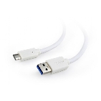 Кабель USB Cablexpert CCP-USB3-AMCM-1M-W, USB3.0 AM/USB Type-C, 1м, белый, пакет, фото2