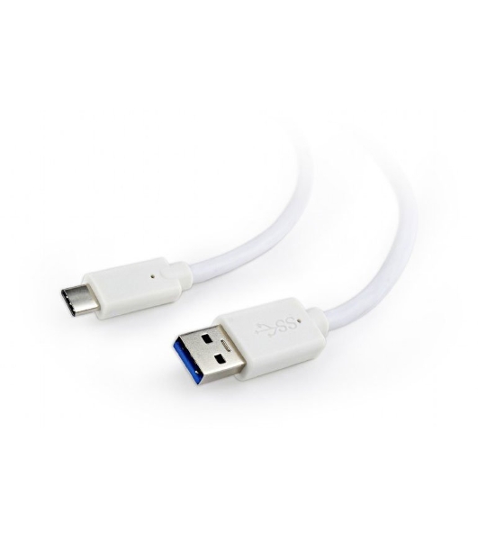 Кабель USB Cablexpert CCP-USB3-AMCM-1M-W, USB3.0 AM/USB Type-C, 1м, белый, пакет