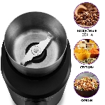 Кофемолка Kitfort KT-747 200Вт сист.помол.:ротац.нож вместим.:70гр черный/серебристый, фото11