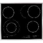 Встраиваемая электрическая панель Samsung NZ64T3516CK/WT, 575x505x55 мм, стеклокерамика, 4 конфорки, рамка - нержавеющая сталь,сенсорное управление, светодиодный LED-дисплей, защита от детей, черный, фото 1
