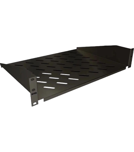 Полка стационарная NTSS NTSS-FF-350-BL 2U нагр.:20кг. 19' 350мм черный