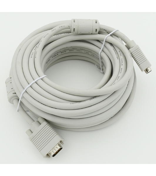 Кабель VGA DB15 (m)/DB15 (m) 15м феррит.кольца