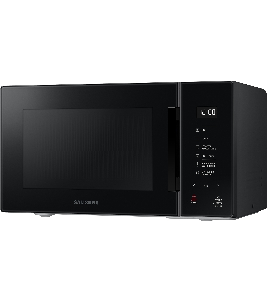 Микроволновая печь Samsung MG23T5018AK/BW черный, 23 л, 800 Вт, переключатели - сенсор