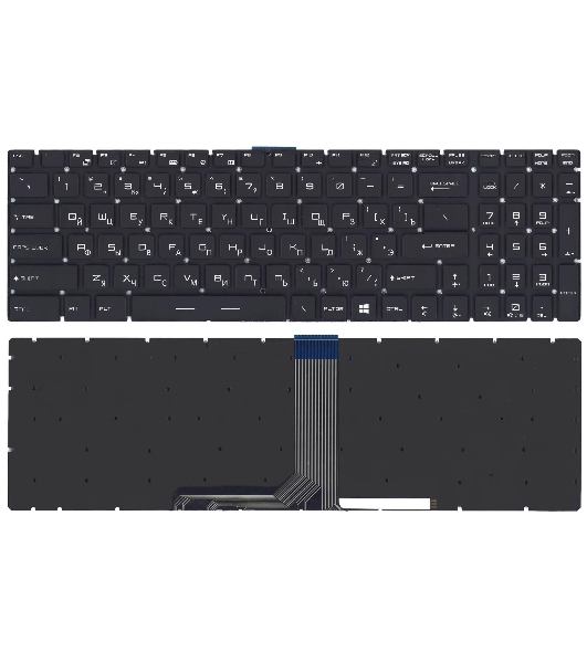 Клавиатура для ноутбука MSI GT72 GS60 GS70 GP62 GL72 GE72 черная с 7-цветной подсветкой