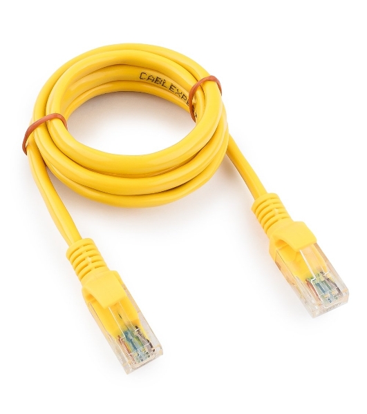 Патч-корд UTP Cablexpert cat.5e, 1м, литой, многожильный, желтый