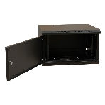 Шкаф коммутационный WRline (WR-TW-0666-SR-RAL9004) настенный 6U 600x600 мм пер. дв. металл 2 бок. пан. 60 кг черный 520 мм 367 мм IP20 сталь, фото3